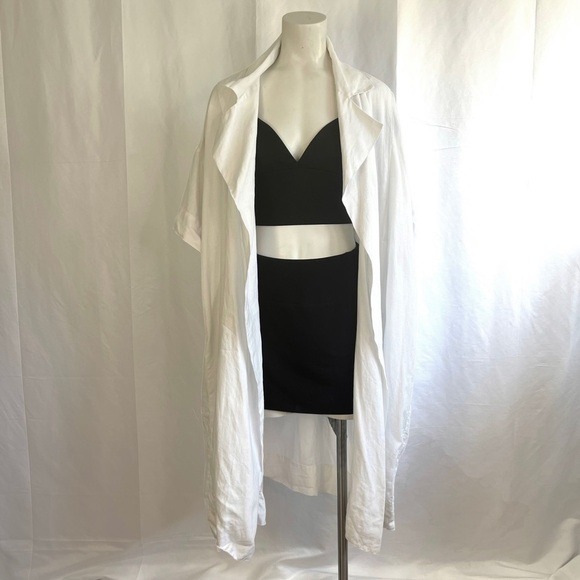 ISSEY MIHAKE IKKO TANAKA DUSTER LINEN VINTAGE JAPON 1996 COLLECTION WOMEN SIZE 6 - Picture 4 of 17